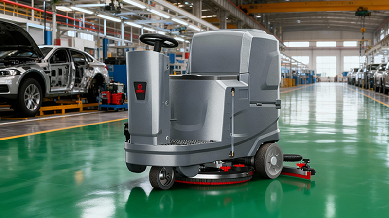 工业洗地机：汽车制造与零部件厂的油污克星与效率革命