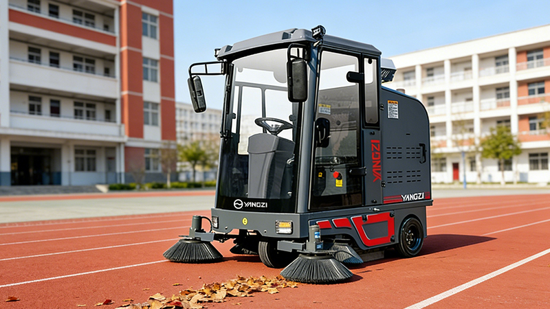 吉林省金誉地产引入扬子锂电扫地机，3万平车库清洁全面升级