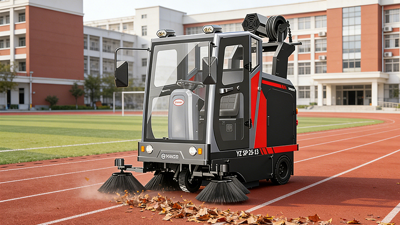扬子YZ-SP25-13驾驶式扫地机交付宜昌文鼎广。彝庥仓事访媲褰嘈路桨